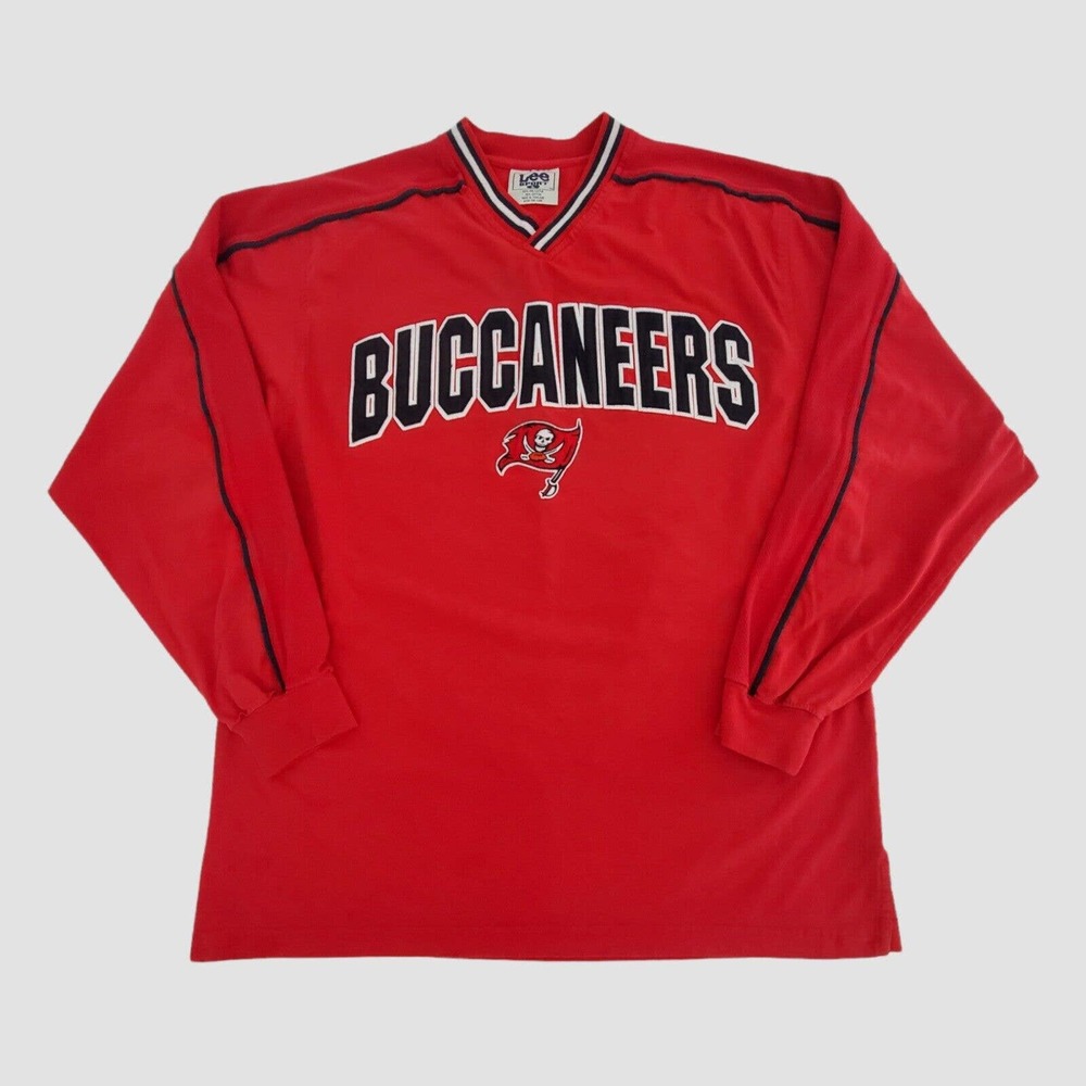 Vintage Bucaneers Shirt Large 90s Lee Sport Tampa Bay Bucs Long Sleeve Pullover